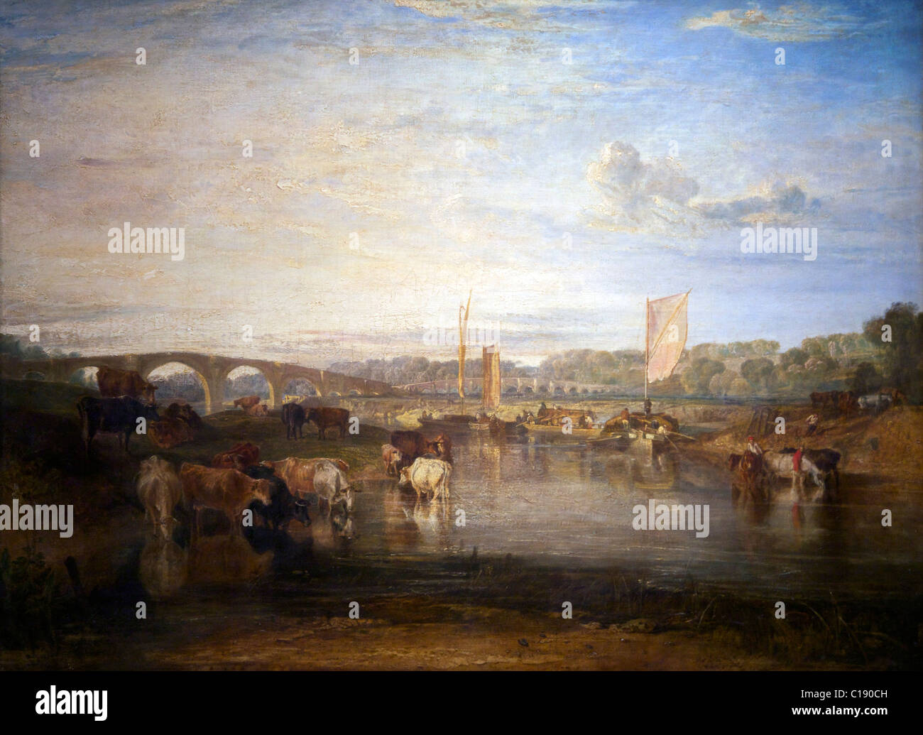 Walton Brücken, durch Joseph Mallord William Turner, 1806-1807, Ashmolean Museum für Kunst und Archäologie, Universität Oxford Stockfoto