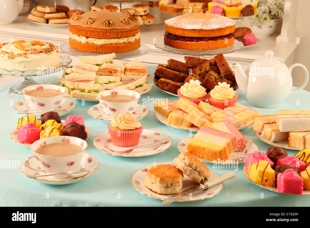 BRITISCHER AFTERNOON TEA SHOP Stockfoto