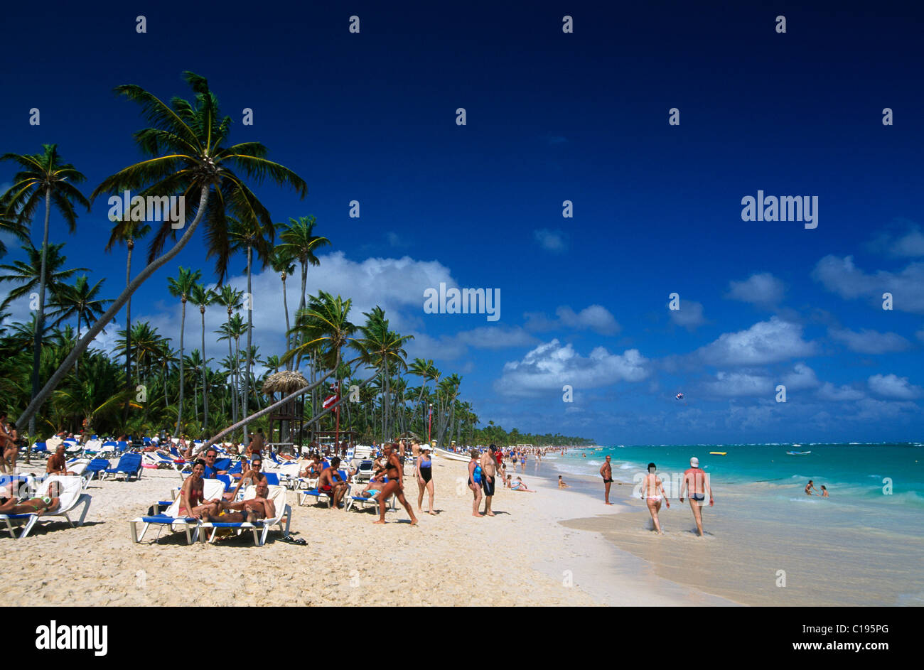 Playa Bavaro in Punta Cana, Dominikanische Republik, Caribbean Stockfoto
