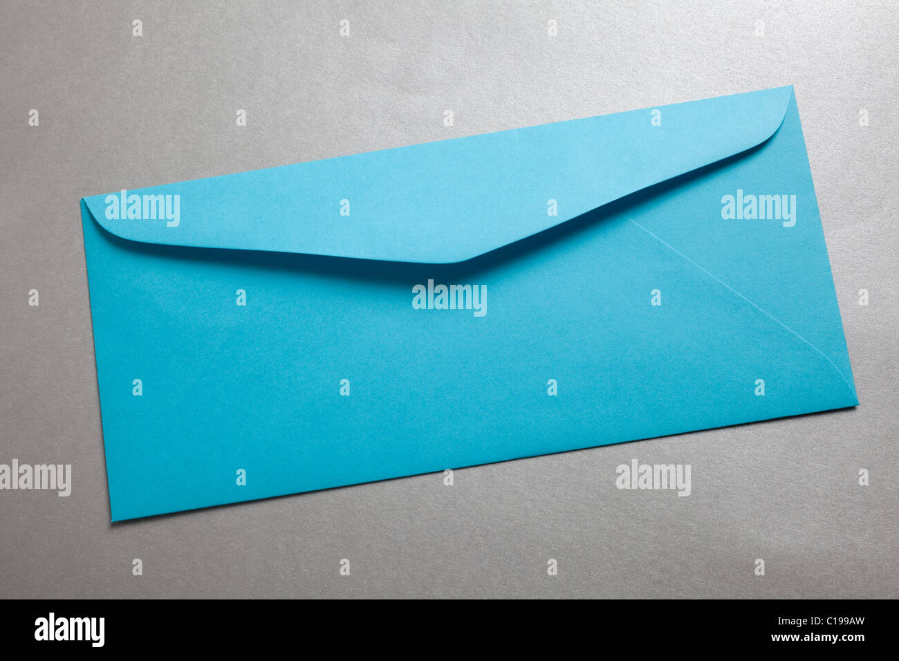 Blauen Umschlag Nahaufnahme Schuss Stockfoto