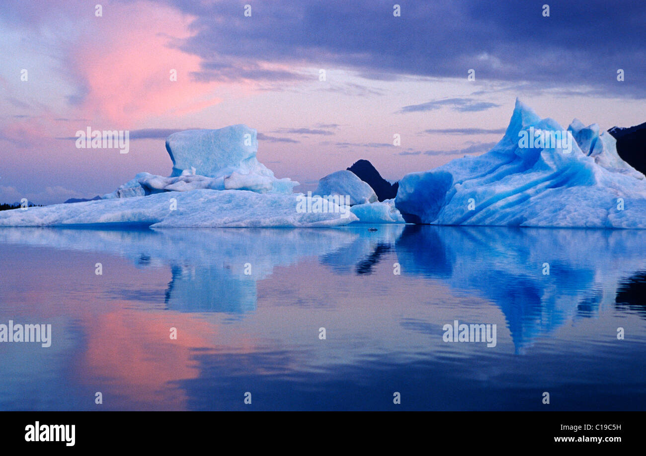 Eisberge im Prince William Sound, Alaska, USA Stockfoto