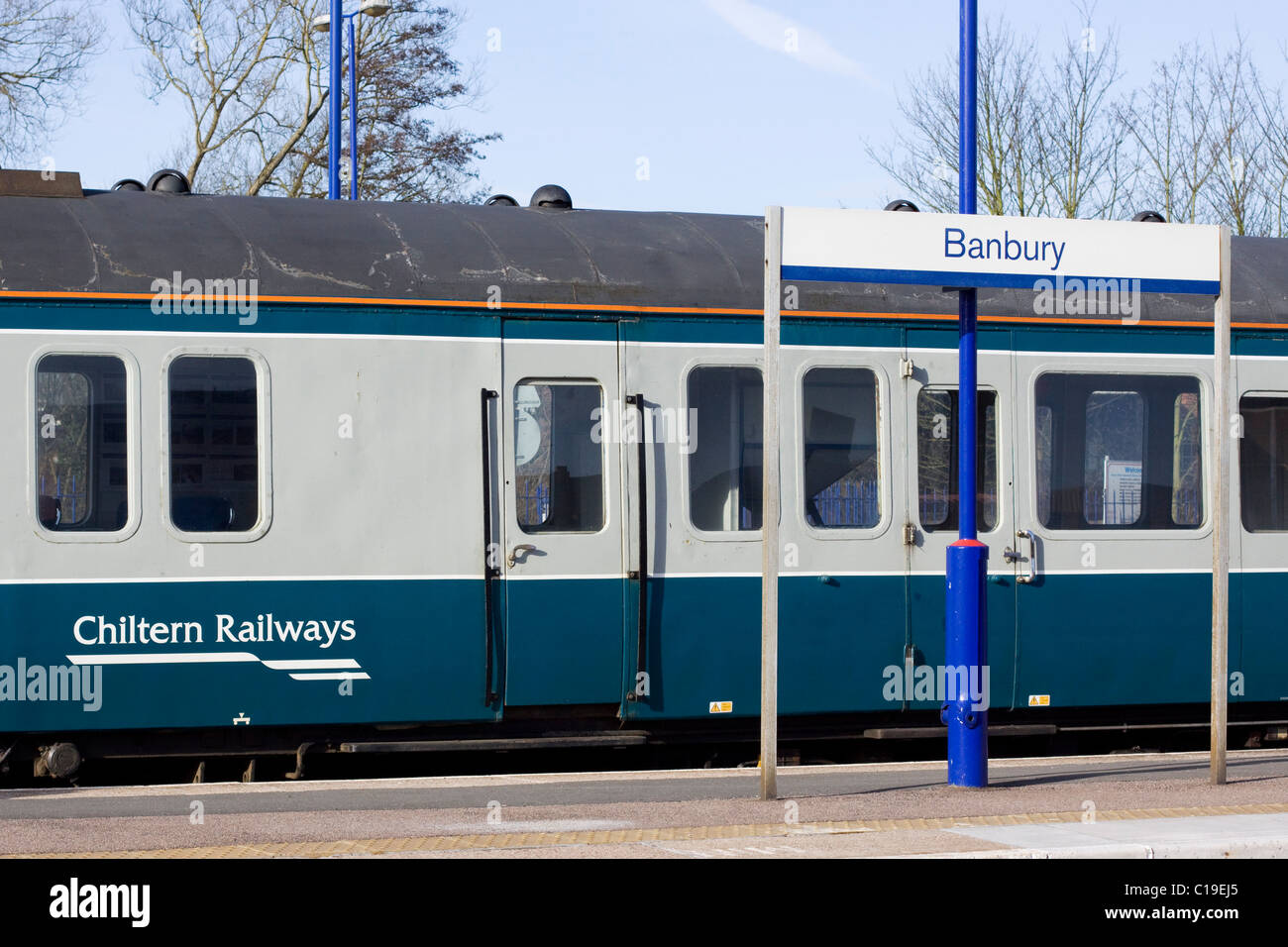 Banbury Train Station Oxfordshire Stockfoto