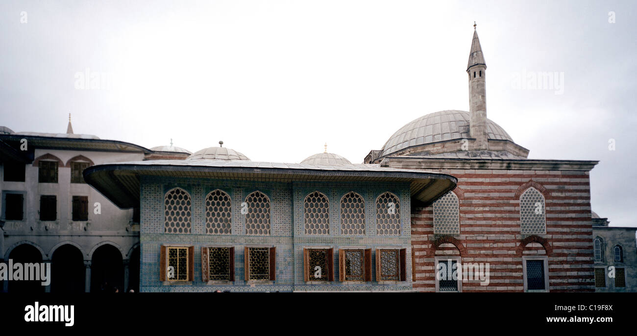 Twin Kiosk der Harem im Topkapi Palast in Sultanahmet in Istanbul in der Türkei im Nahen Osten Asien. Osmanische Reich Geschichte historische Architektur Reisen Stockfoto