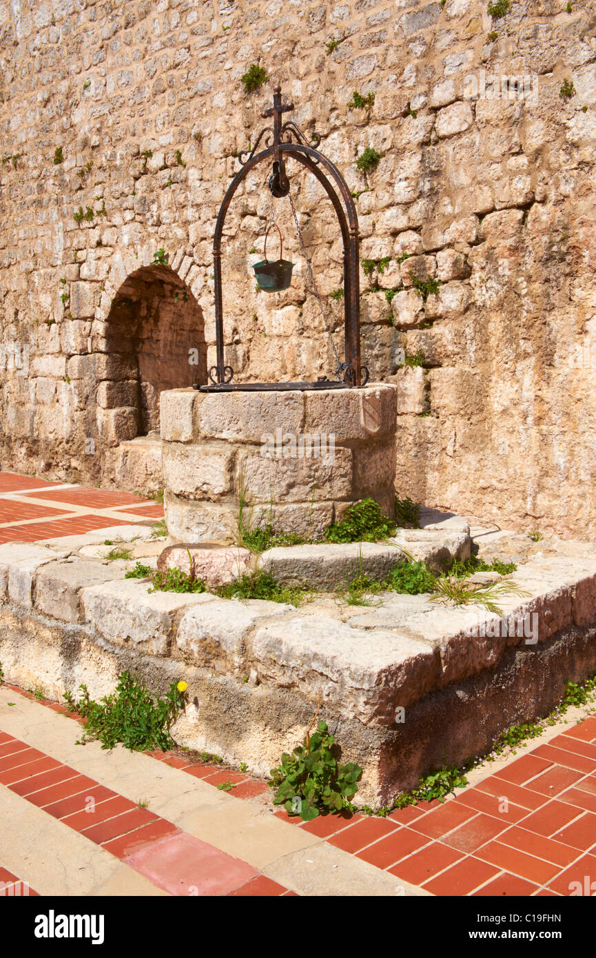 Gut von der Frankopan Schloss (Frankopanski Kaštel) Stadt Krk, Insel Krk, Kroatien Stockfoto