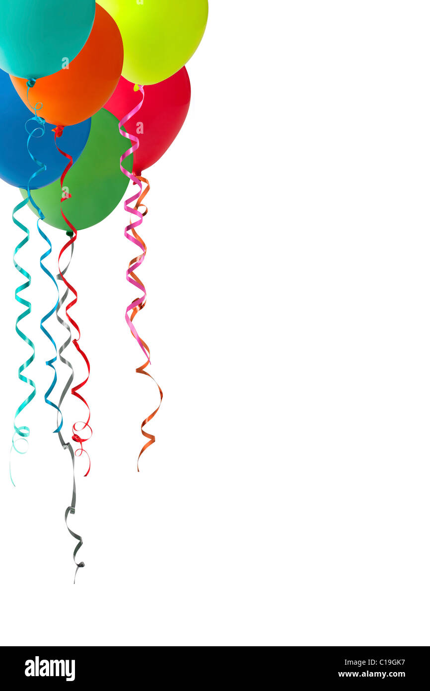 Ballon Frmae Idee auf einem weißen Hintergrund isoliert Stockfoto