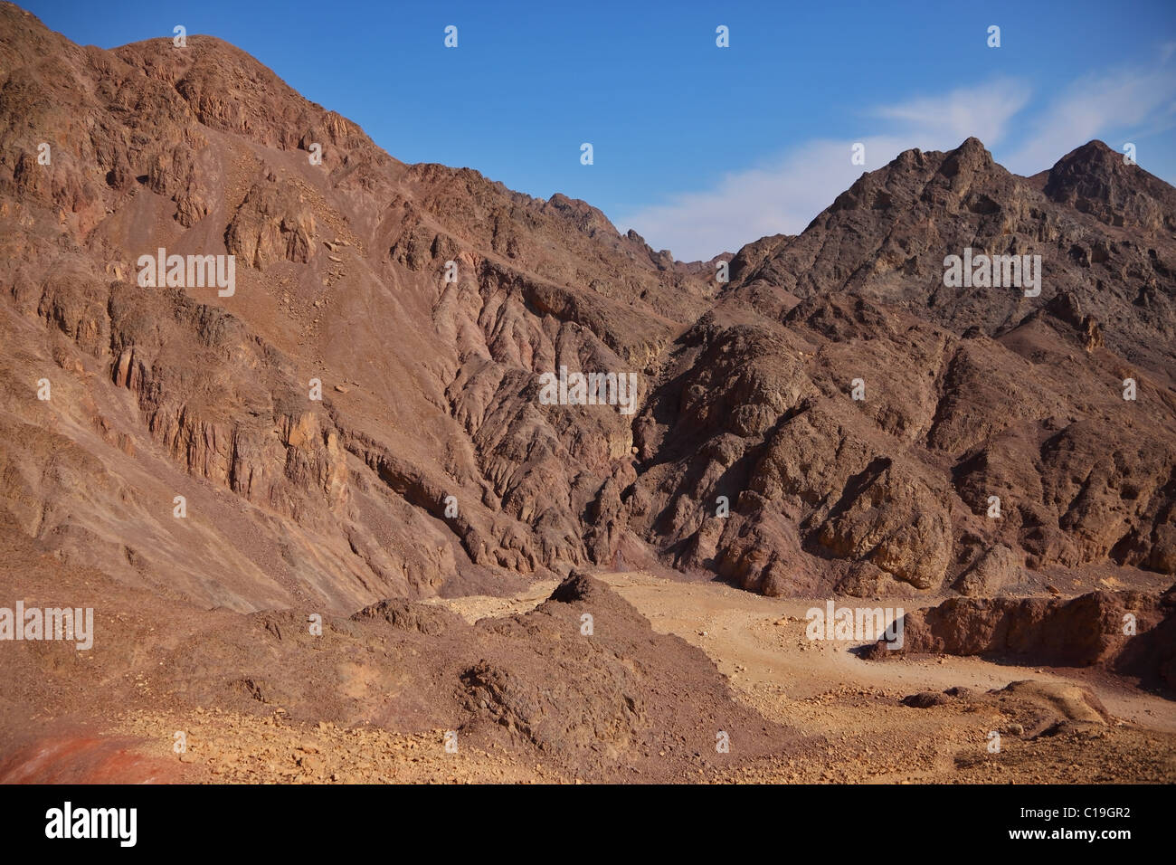 Alte Berge in den Umgebungen von Eilat Stockfoto