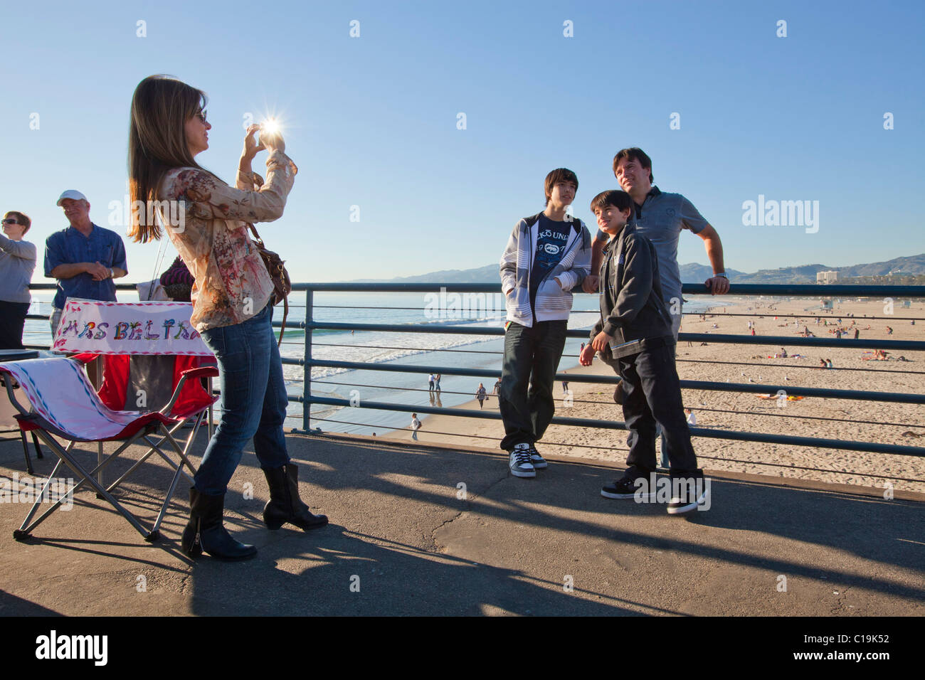 Santa Monica Pier, Santa Monica, California, Vereinigte Staaten von Amerika Stockfoto
