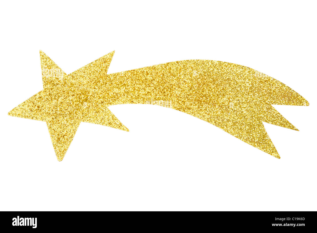 Weihnachten 2022 Komet Weihnachten Sterne, Kometen isoliert auf weißem Hintergrund Stockfoto