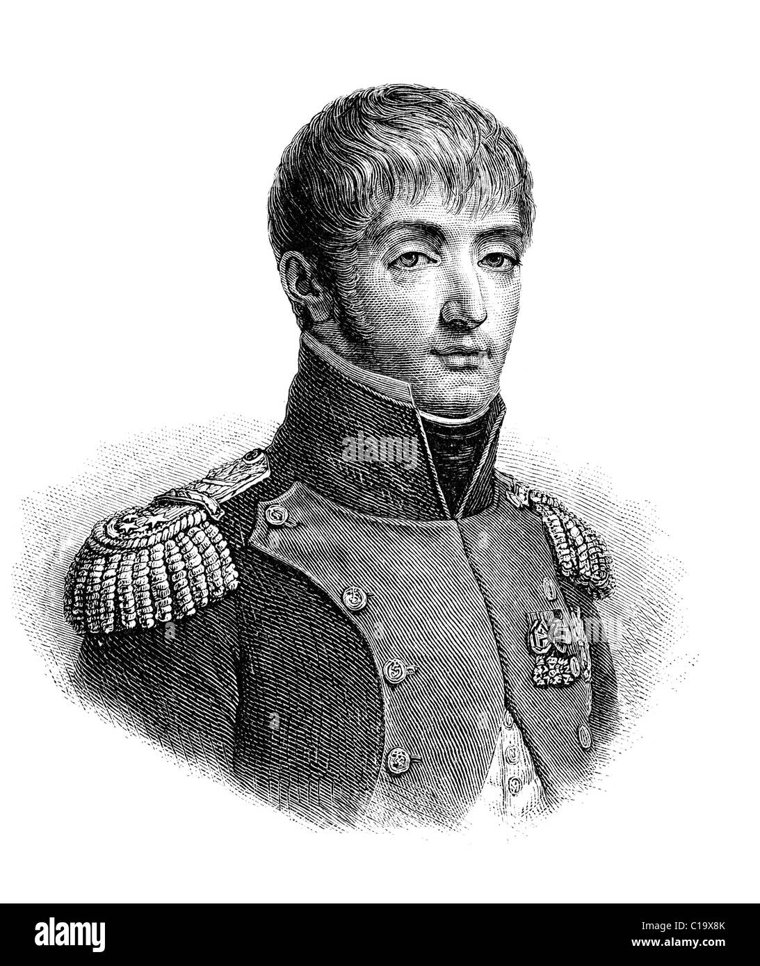 Louis Napoléon Bonaparte, Prinz Français, Comte de Saint-Leu (2. September 1778 – 25. Juli 1846), Stockfoto