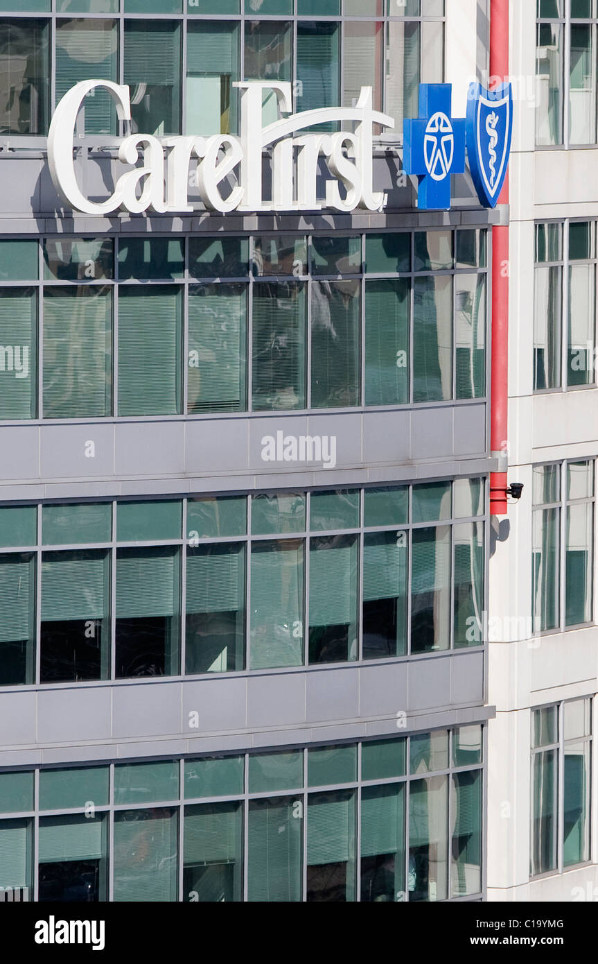Ein CareFirst Blue Cross / Blue Shield Bürogebäude. Stockfoto