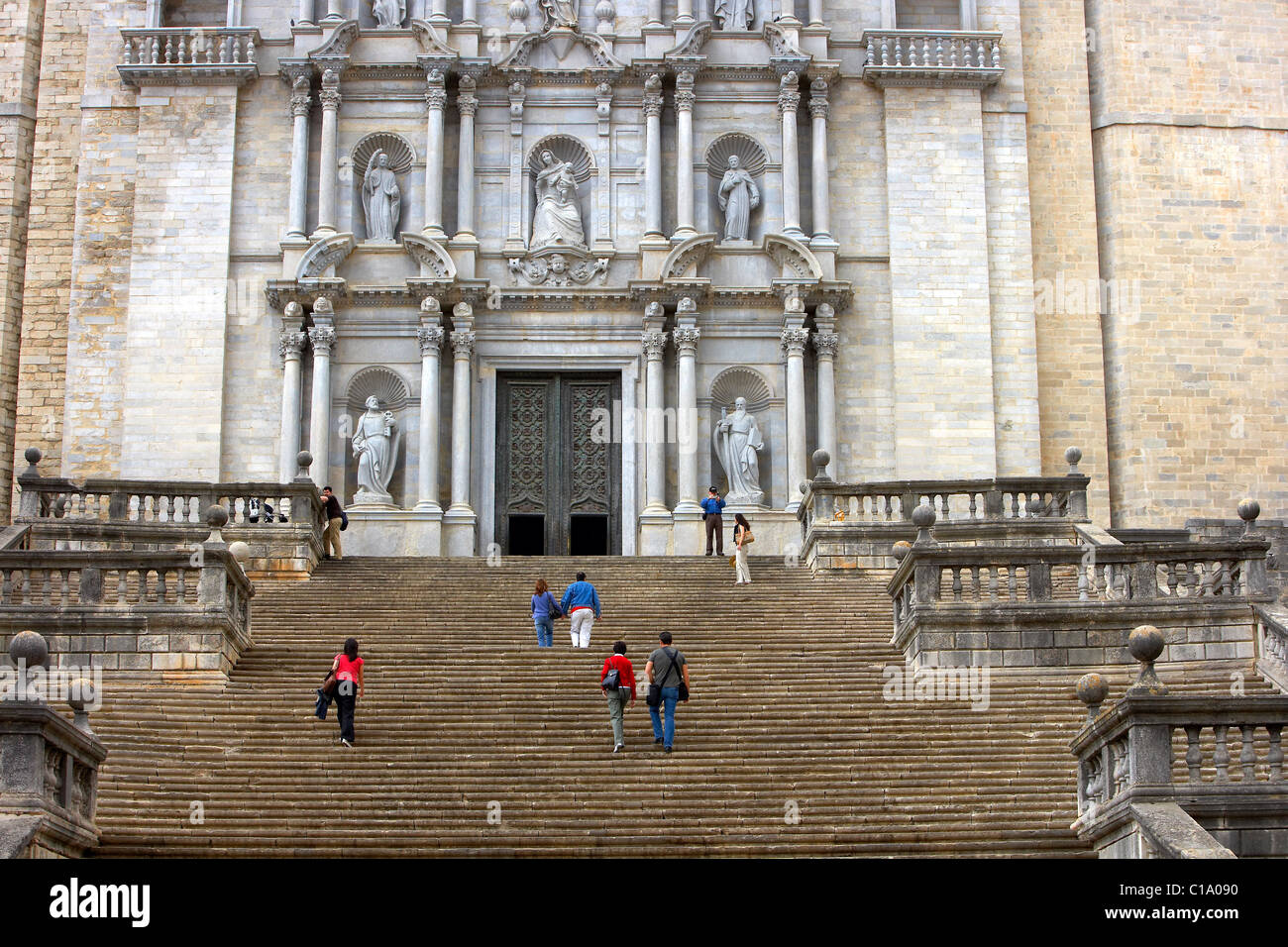 Kathedrale von Girona. Cataluña. Spanien. Stockfoto