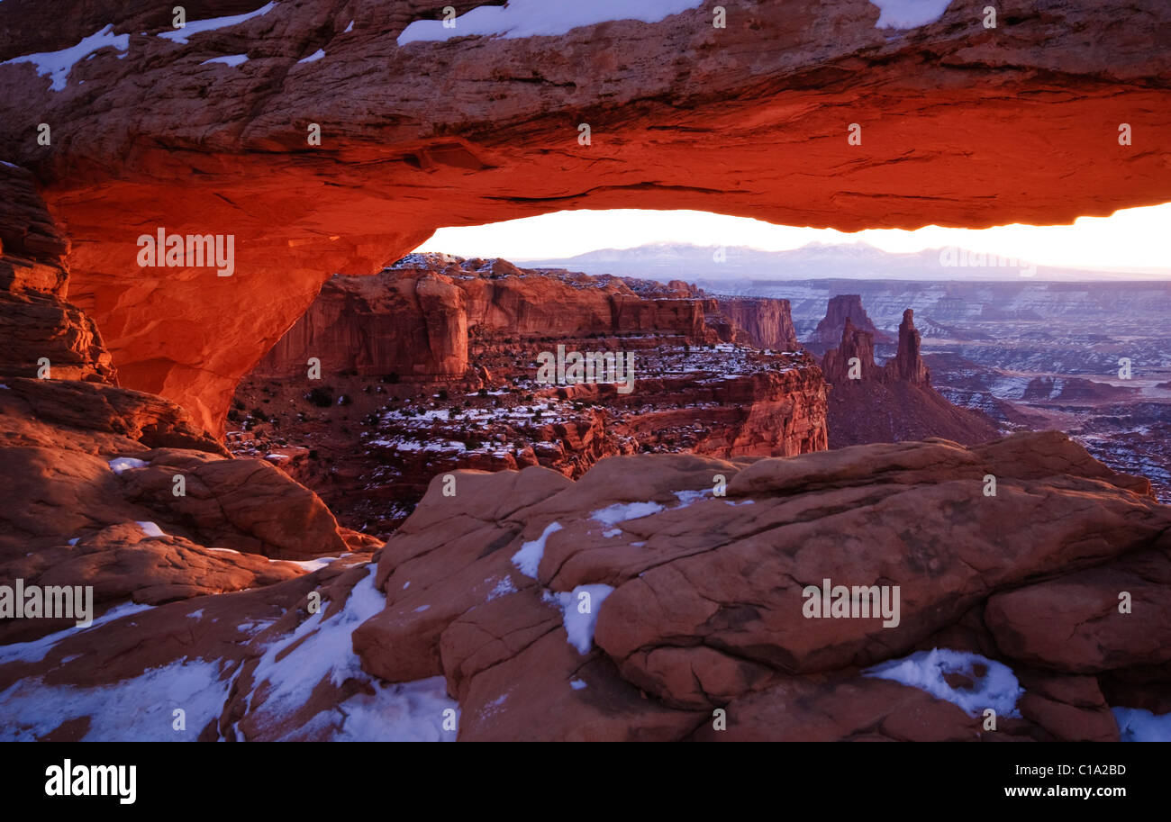 Mesa Arch, Canyonlands National Park, Utah. Stockfoto