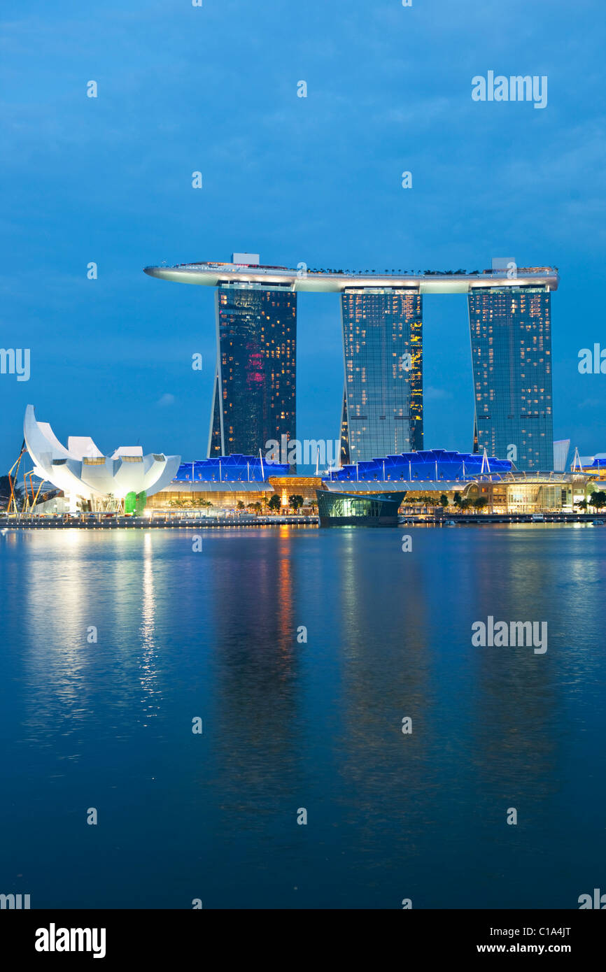 Marina Bay Sands Singapur.  Marina Bay, Singapur Stockfoto
