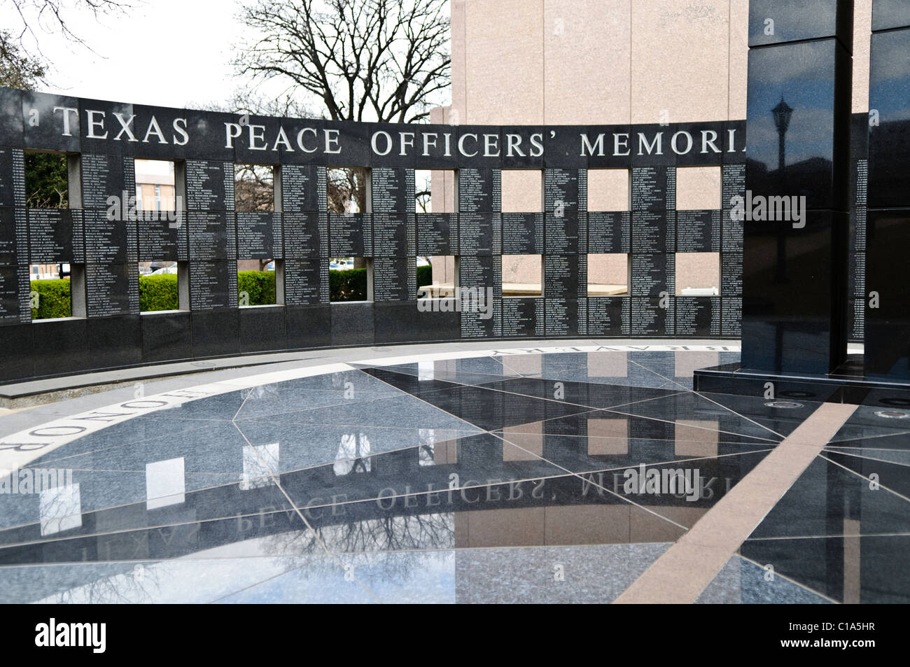 AUSTIN, Texas - Texas Frieden Offiziere' Memorial auf dem Gelände der Texas State Capitol Complex im Herzen von Austin, Texas. Stockfoto