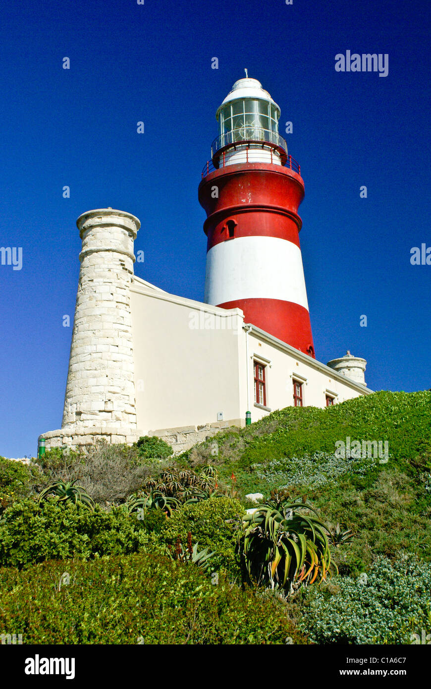 Kap Agulhas Leuchtturm, Western Cape, Südafrika Stockfoto