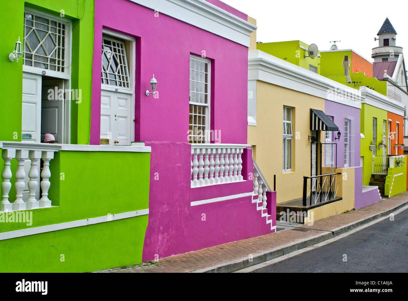 Bo-Kaap Malay Quarter, Cape Town, Western Cape, Südafrika Stockfoto