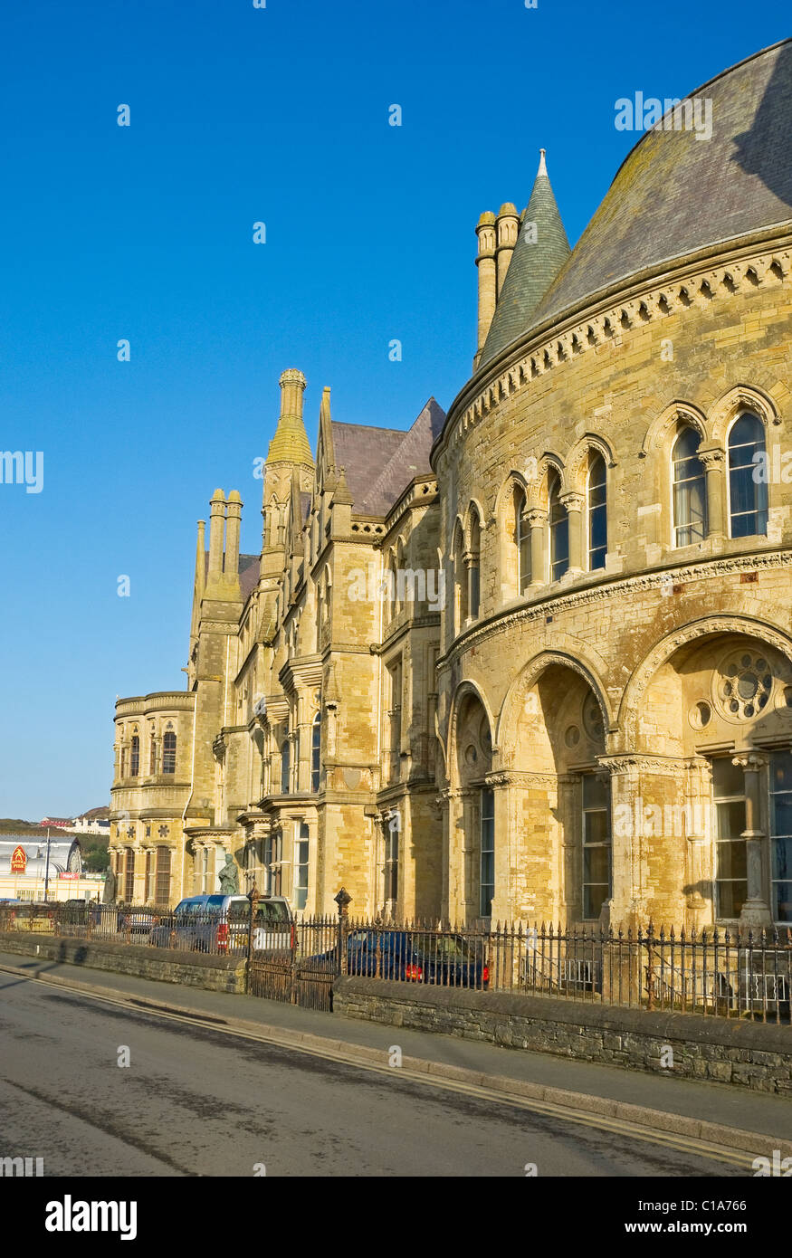 „Old College“ Aberystwyth University Ceredigion Cardiganshire Mid Wales UK Vereinigtes Königreich GB Großbritannien Stockfoto