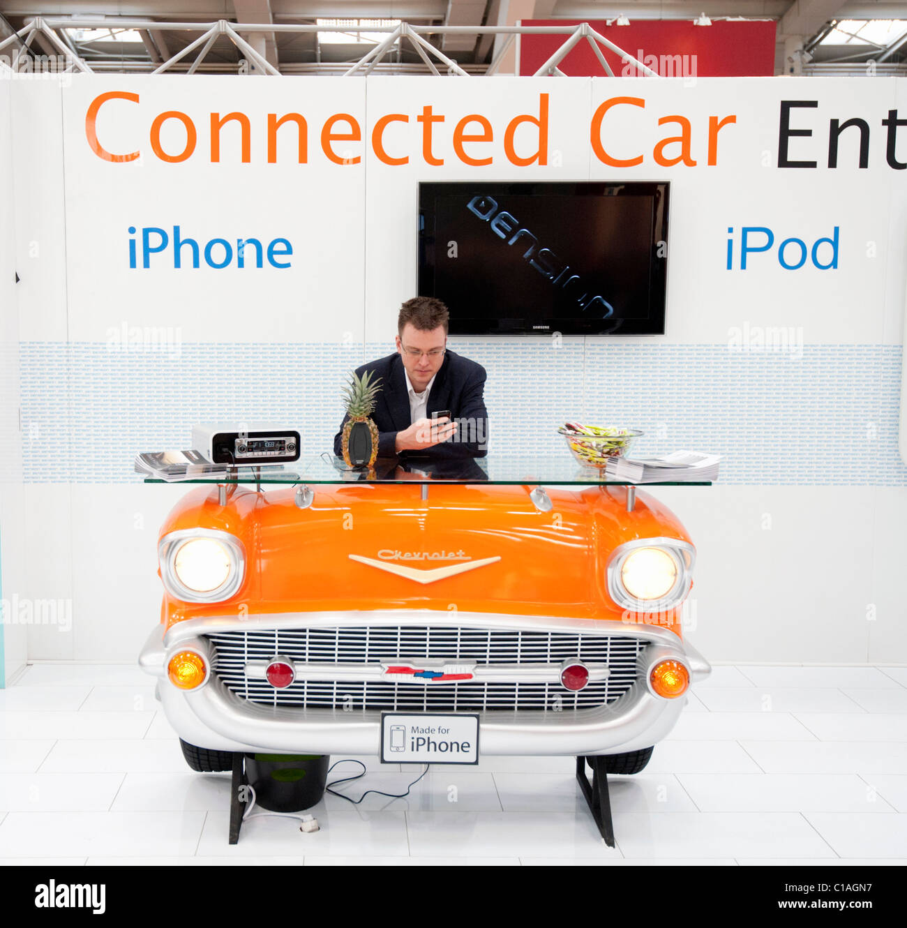 Digitale Musik Unternehmen Stand auf der CeBIT 2011 Digital und Elektronik-Messe in Hannover März 2011 Deutschland Stockfoto