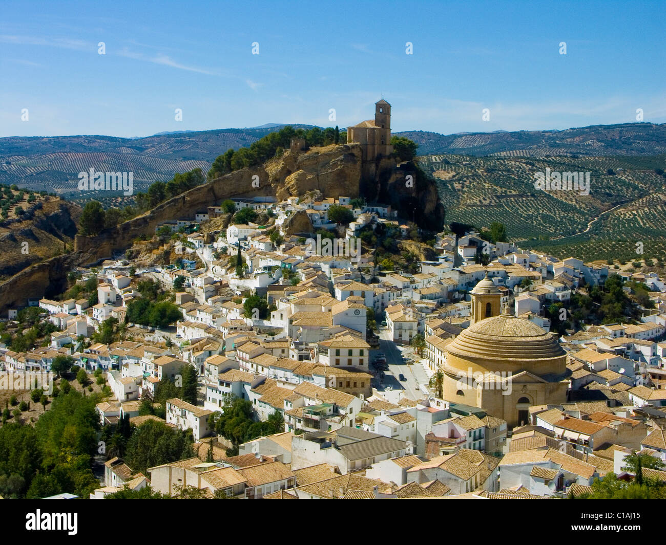 Montefrío weißen Dorf Granada Provinz SüdSpanien Stockfotografie Alamy