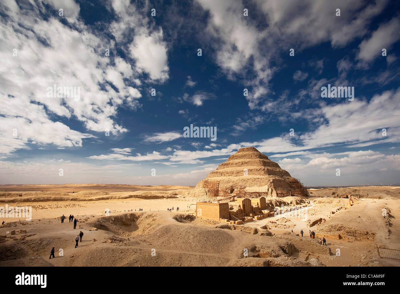 Stufenpyramide von Djose, Sakkara, Ägypten, Nordafrika Stockfoto