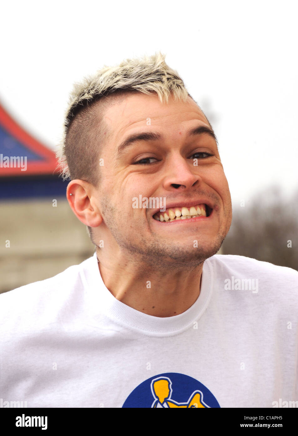 Tourette leidender Pete Bennett Gewinner von Big Brother 7 Stockfoto Tourette leidender Pete Bennett Gewinner von Big Brother 7 Stockfoto