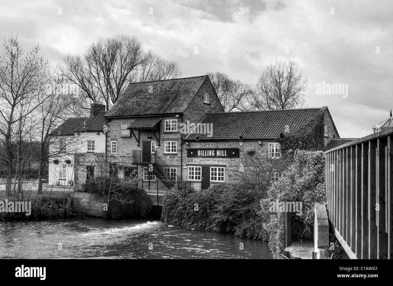 Abrechnung der Mühle auf dem Gelände des Billing Aquadrome, in der Nähe von Northampton Stockfoto
