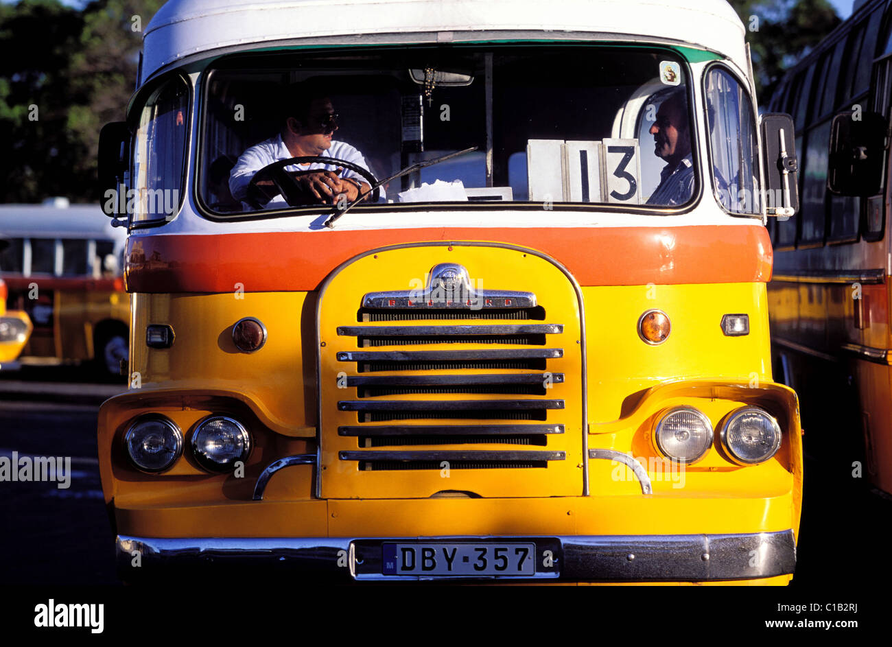 Malta, Region Ost, die Valette, die alten Busse, die die Insel vollständig zu reisen Stockfoto