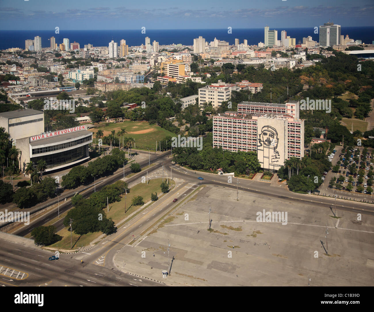 Ansicht der Stadt von Havanna aus Jose Marti Denkmal Kuba Stockfoto