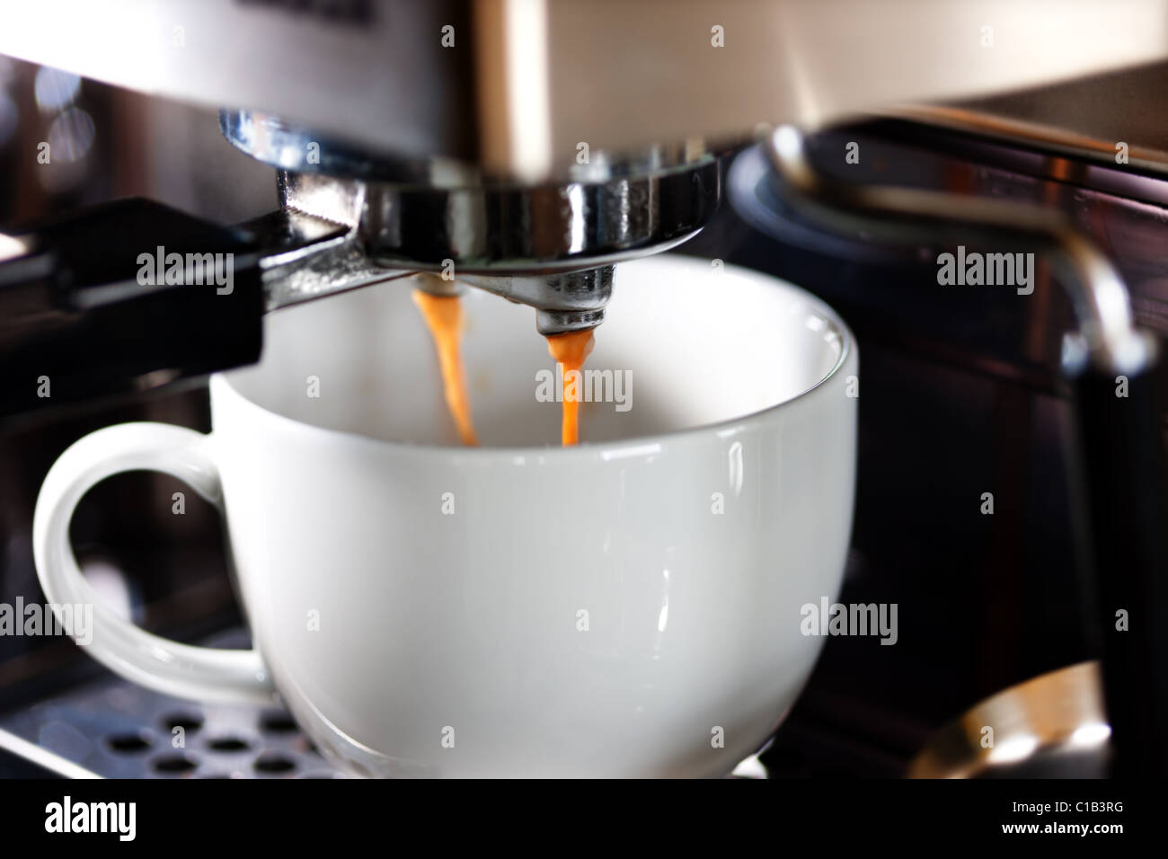 Kaffee-Zubereitung Stockfoto