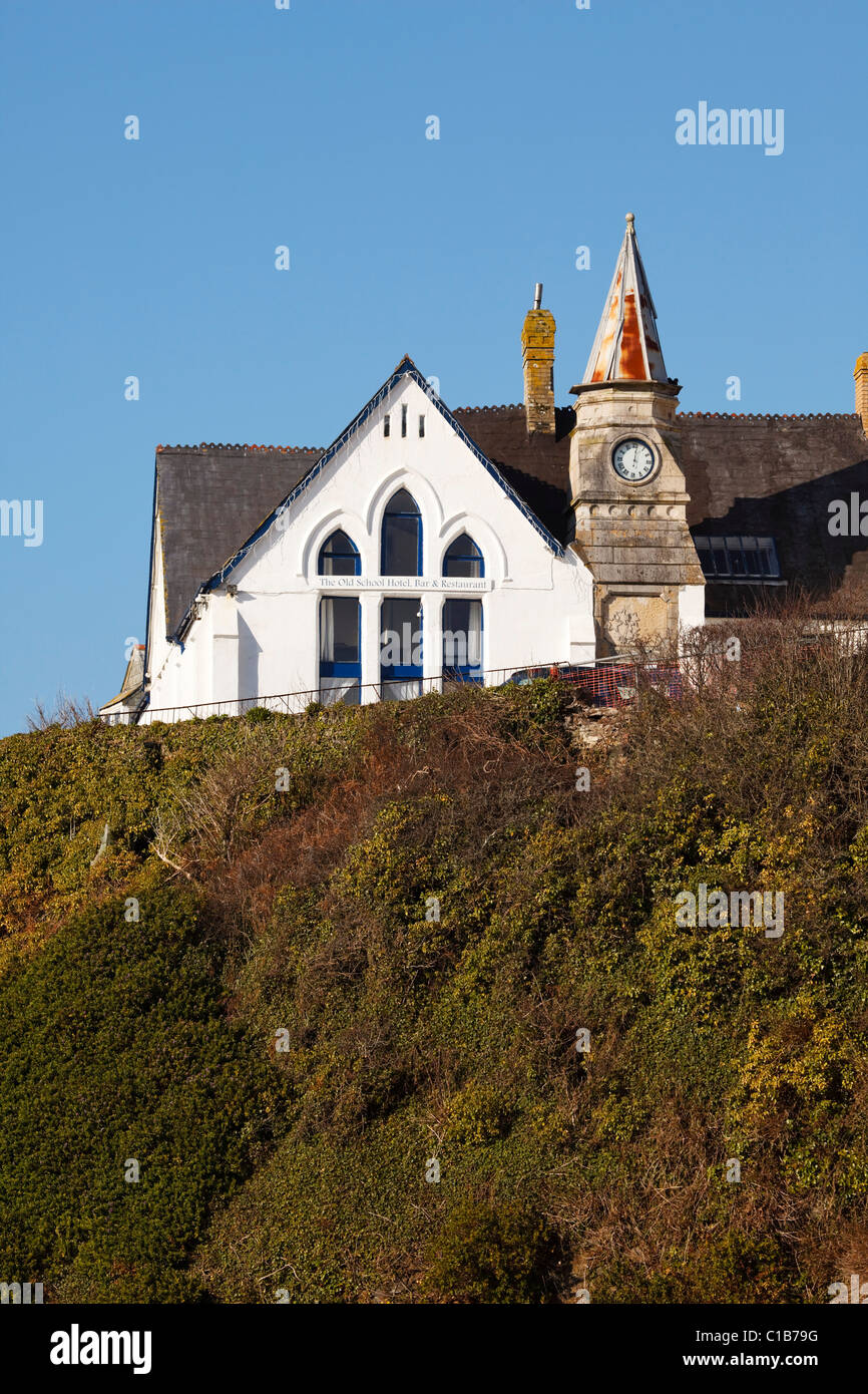 Das Schulhaus, Port Isaac, Cornwall. Einstellung für die Fernsehserie "Doc Martin" als Portwenn Stockfoto