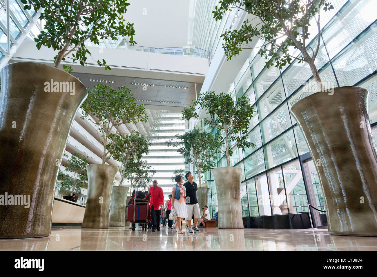 Foyer des Marina Bay Sands Hotel.  Marina Bay, Singapur Stockfoto