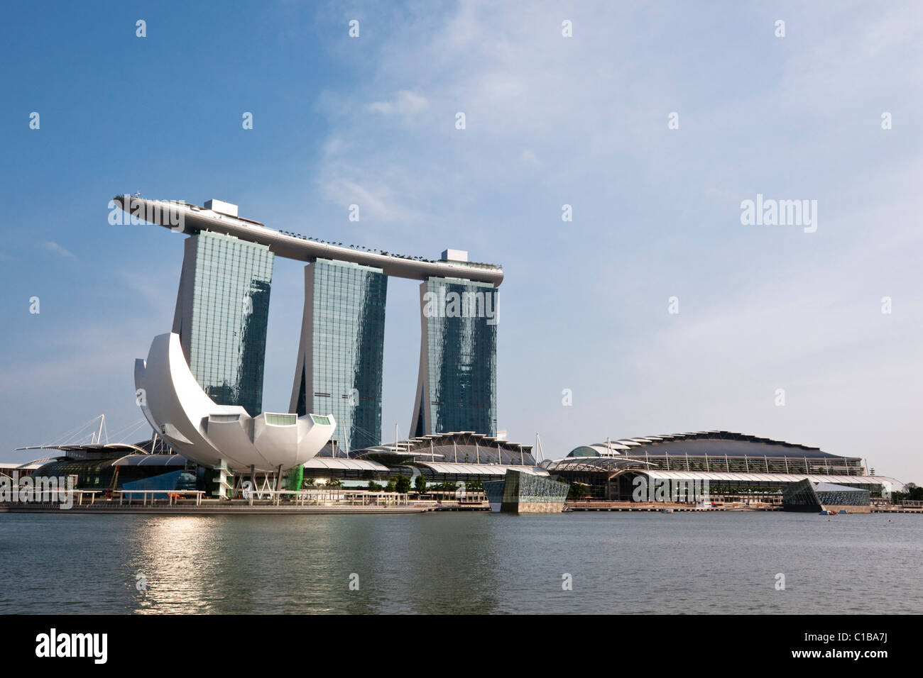 Marina Bay Sands Singapur.  Marina Bay, Singapur Stockfoto
