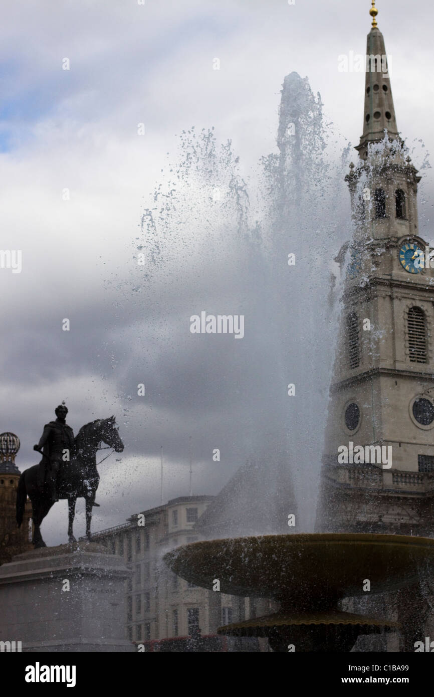 Trafalgar Square das Herz von London England Stockfoto