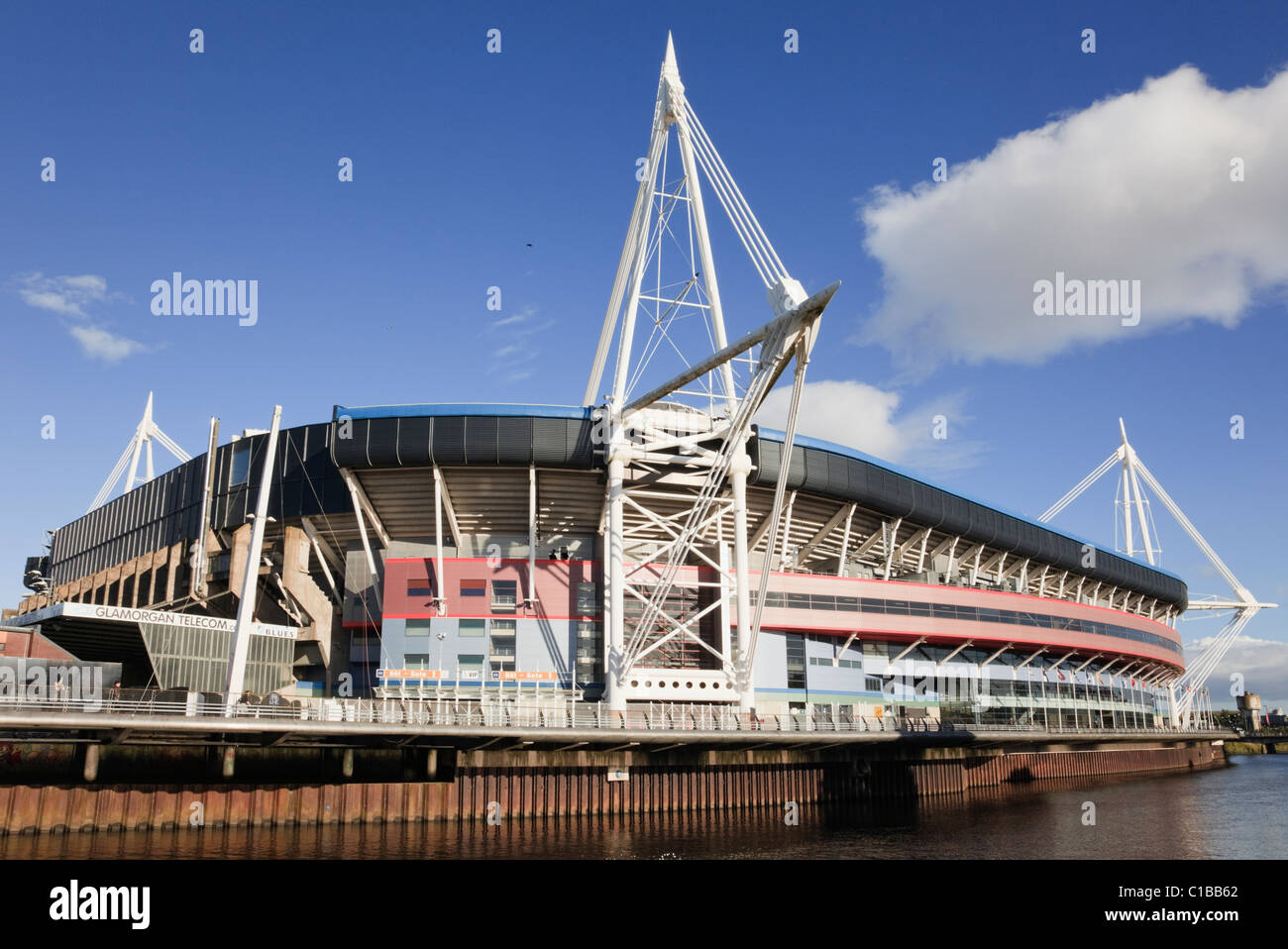 Fürstentum Stadion Welsh national Fußball und Rugby Veranstaltungsort. Cardiff (Caerdydd), Glamorgan, South Wales, UK, Großbritannien. Stockfoto
