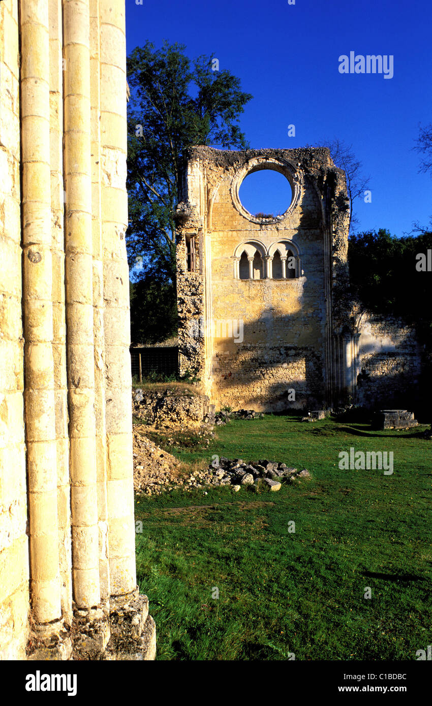 Frankreich, Eure, Mortemer, Ruinen der Zisterzienserabtei Stockfoto