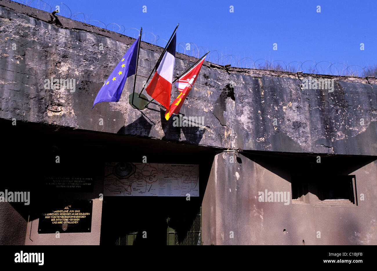 Frankreich, Bas Rhin, Lembach, Maginot-Linie, einer der am Eingang eines Forts Stockfoto