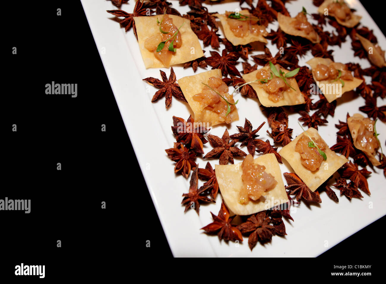 GOURMET-ESSEN STERNANIS VORSPEISE Stockfoto