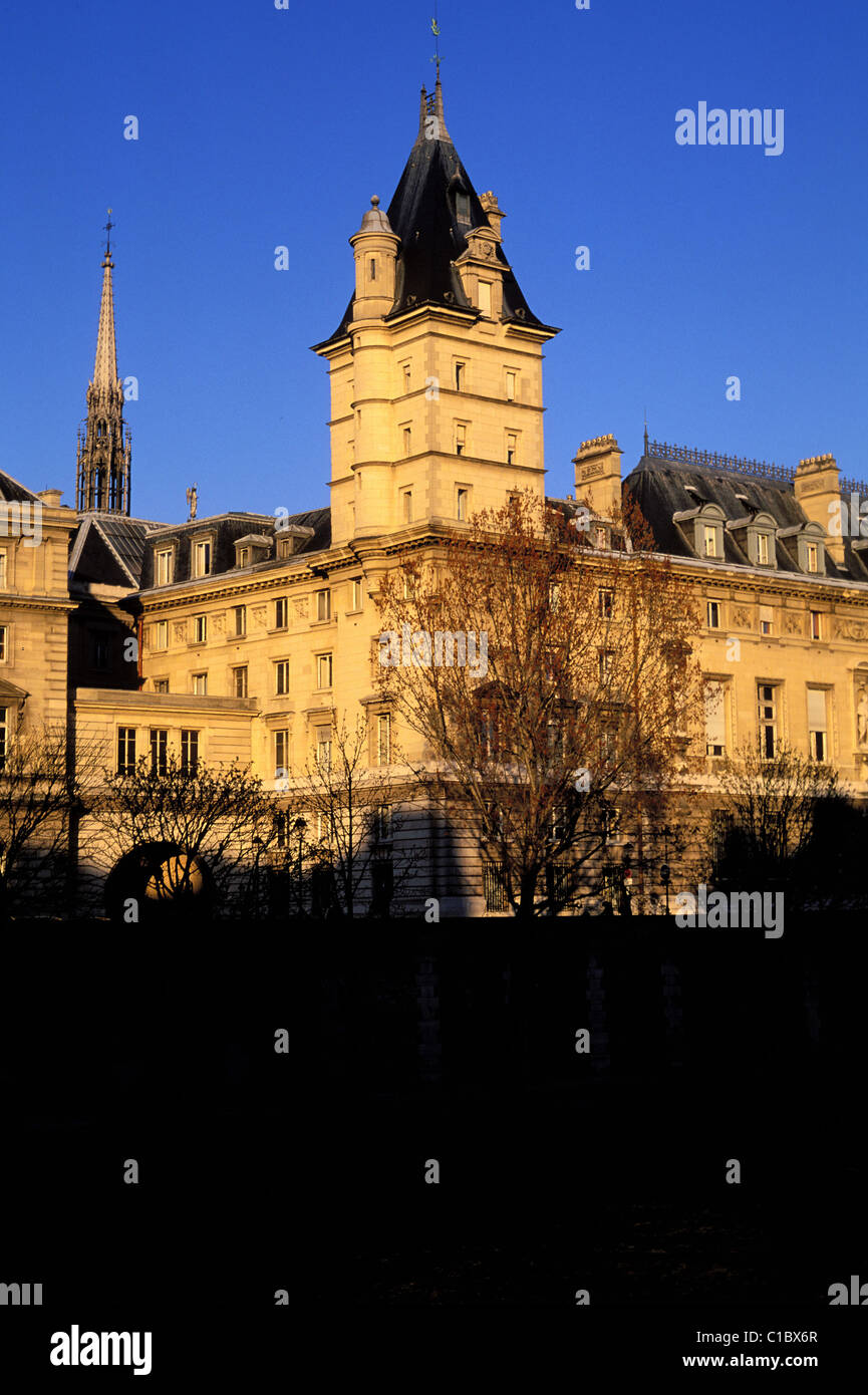 Frankreich, Paris, Ile De La Cite, Palais de Justice (Justizpalast) Stockfoto