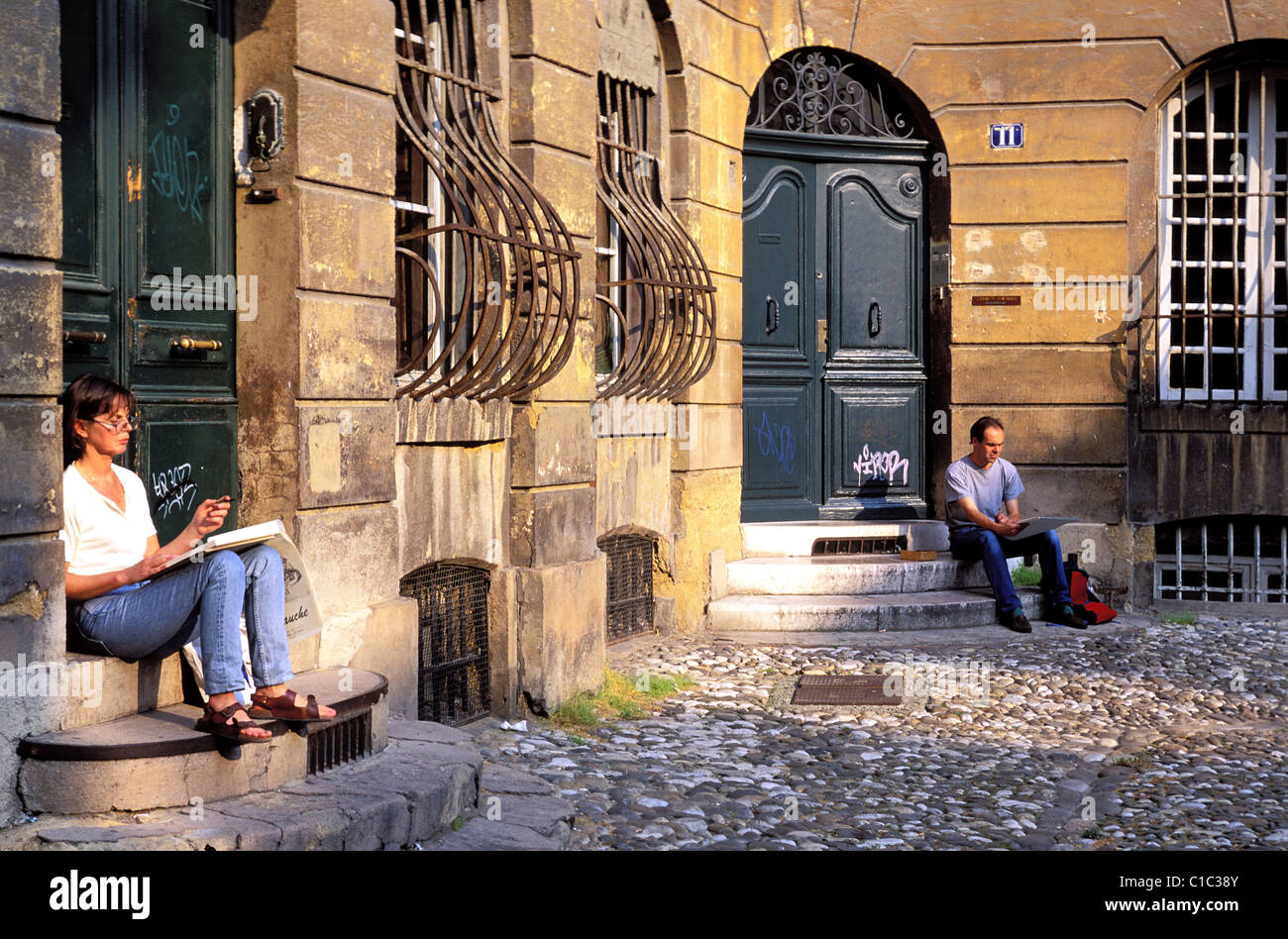 Frankreich, Bouches-du-Rhône, Aix-En-Provence, Albertas quadratisch Stockfoto