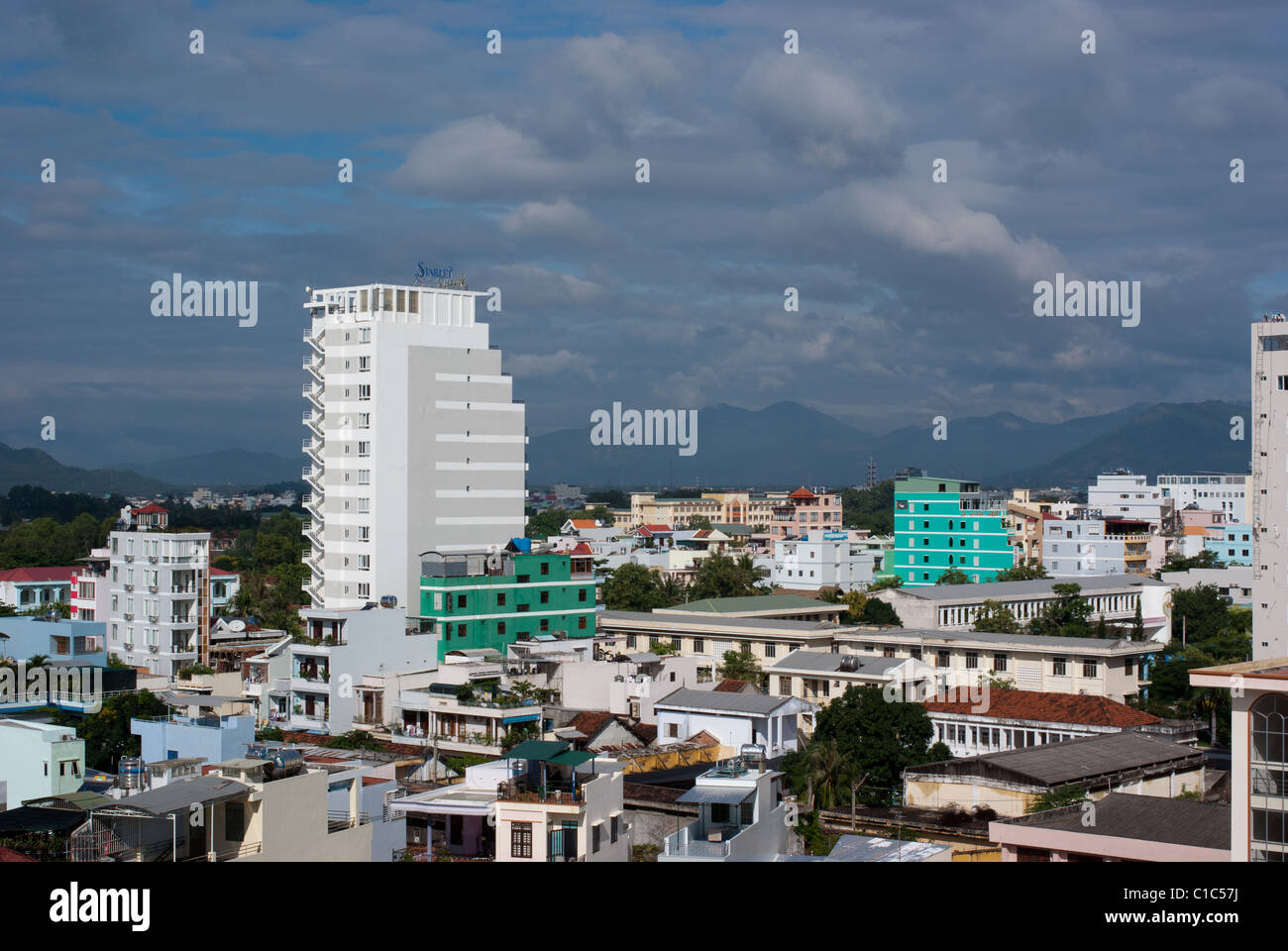 Blick auf die Stadt Nha Trang Vietnam Stockfoto