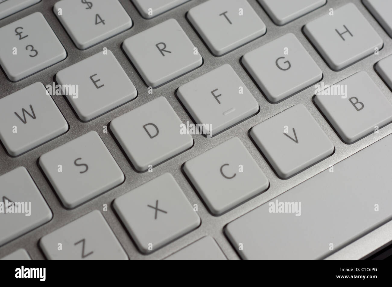 Makroaufnahme der Tastatur Stockfoto