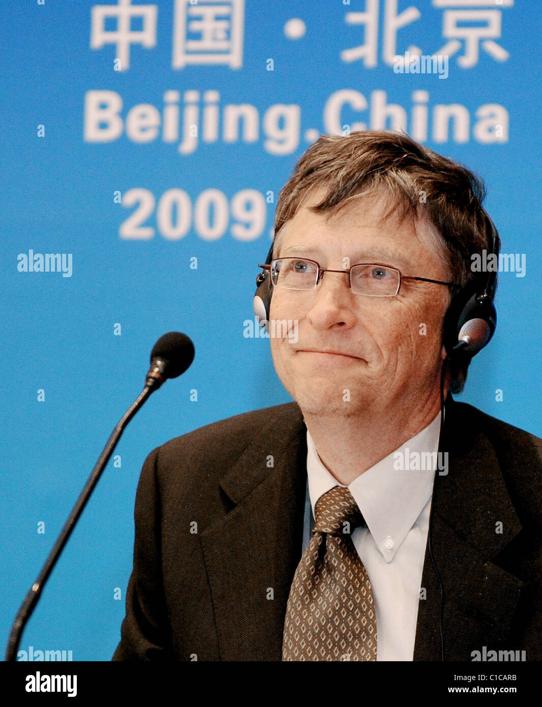 Gates stellt Spende Tuberkulose in China Microsoft-Milliardär zu verbannen und Philanthrop Bill Gates bekennt sich zu Stockfoto