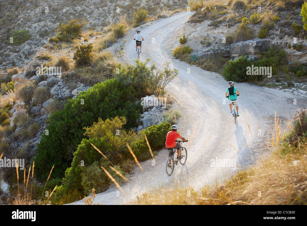 Mountainbike-Touren Stockfoto
