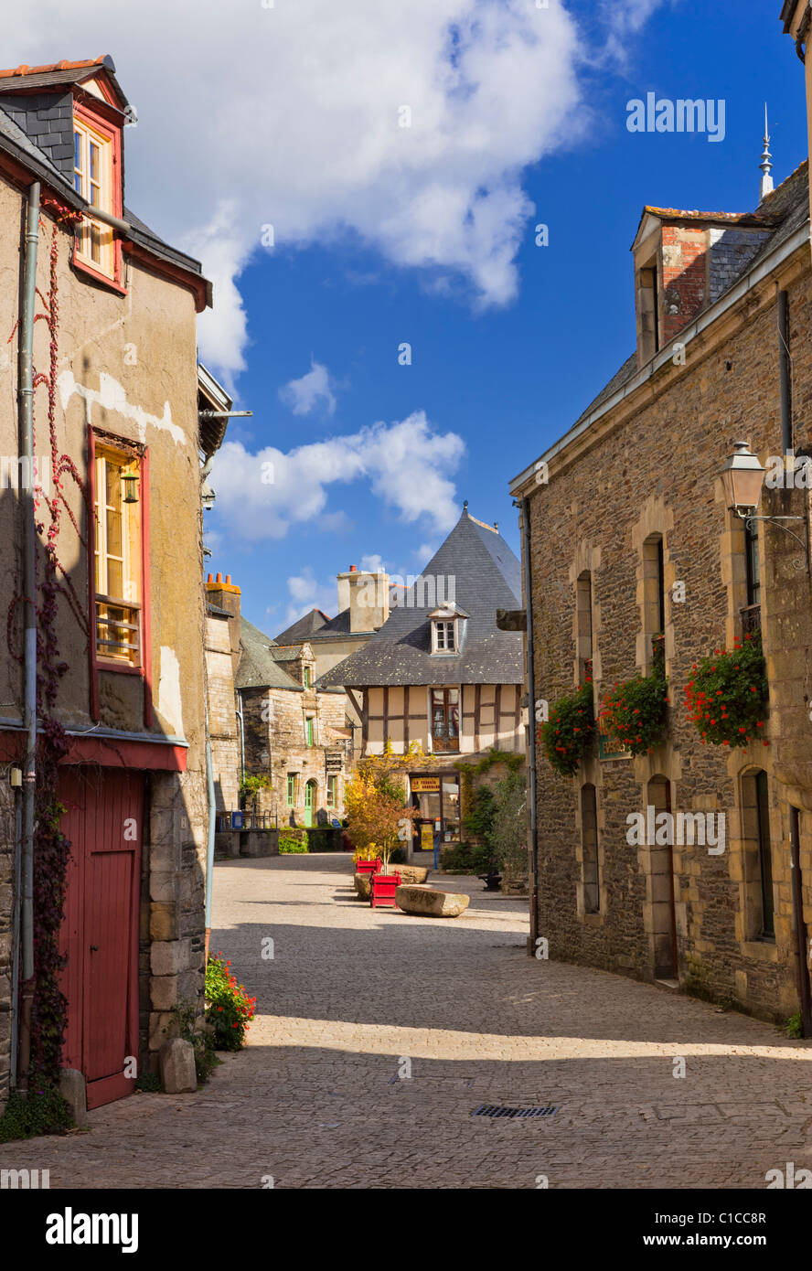 Die schöne alte Stadt Rochefort En Terre, Morbihan, Bretagne, Frankreich, Europa Stockfoto
