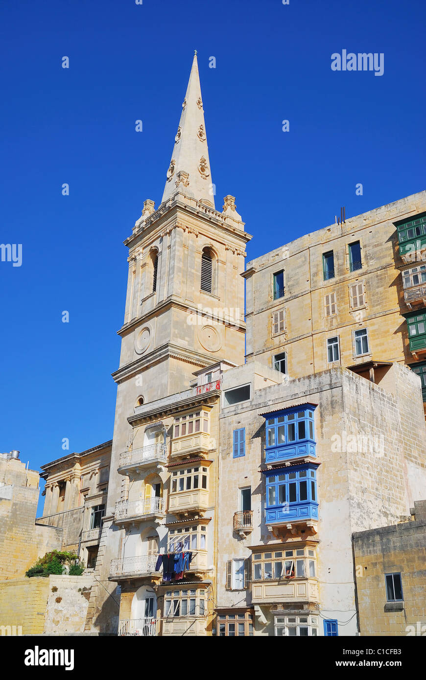 Str. Pauls anglikanische - Valletta Stockfoto