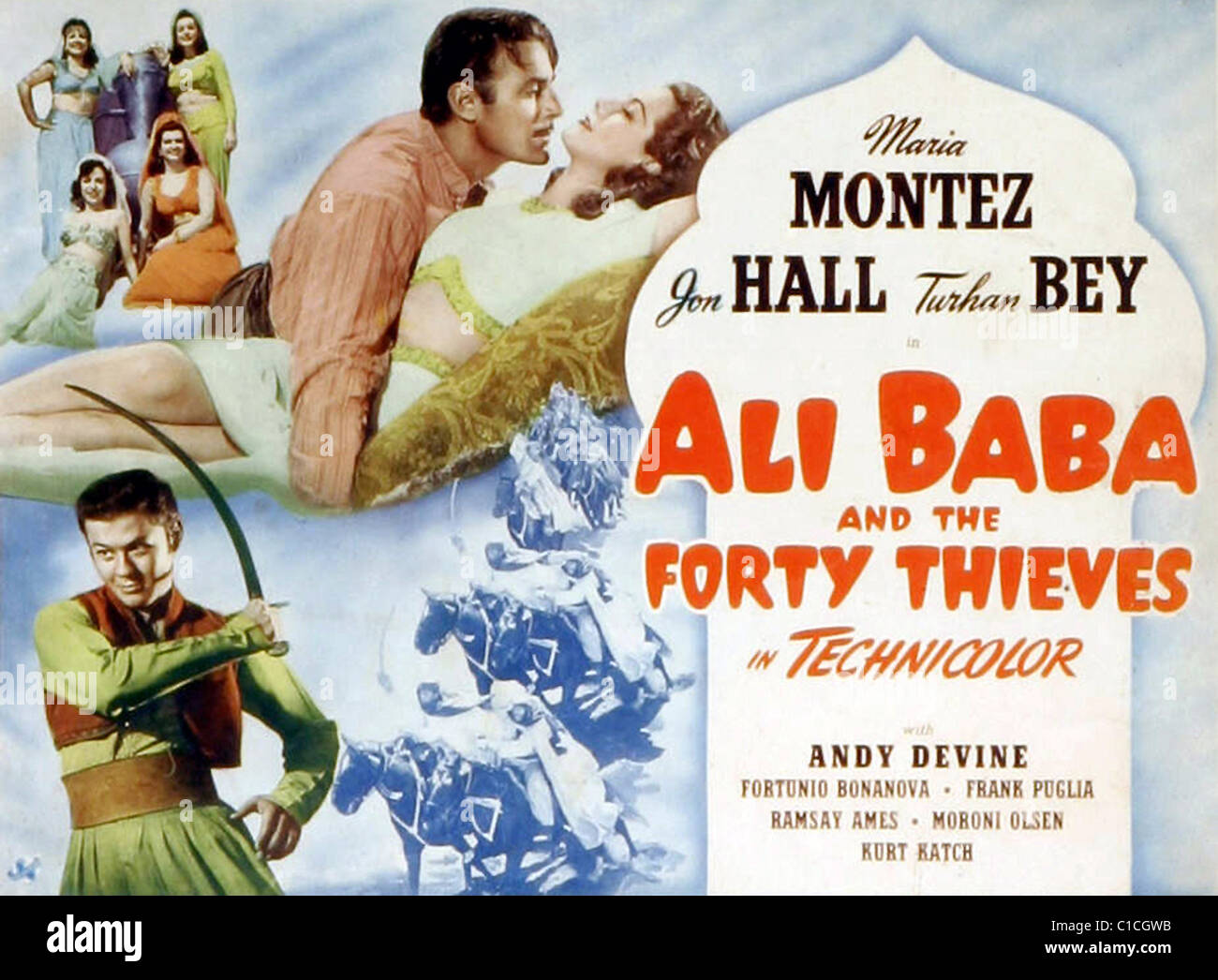 ALI BABA UND DIE VIERZIG RÄUBER (1944) ARTHUR LUBIN (DIR), MARIA MONTEZ, JON HALL POSTER 003 MOVIESTORE COLLECTION LTD. Stockfoto