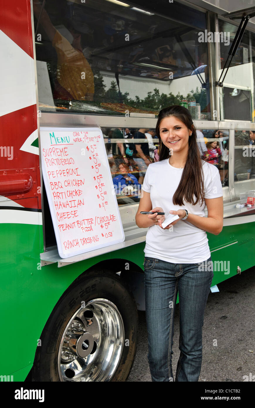 Feinschmeckerfest LKW. Stockfoto