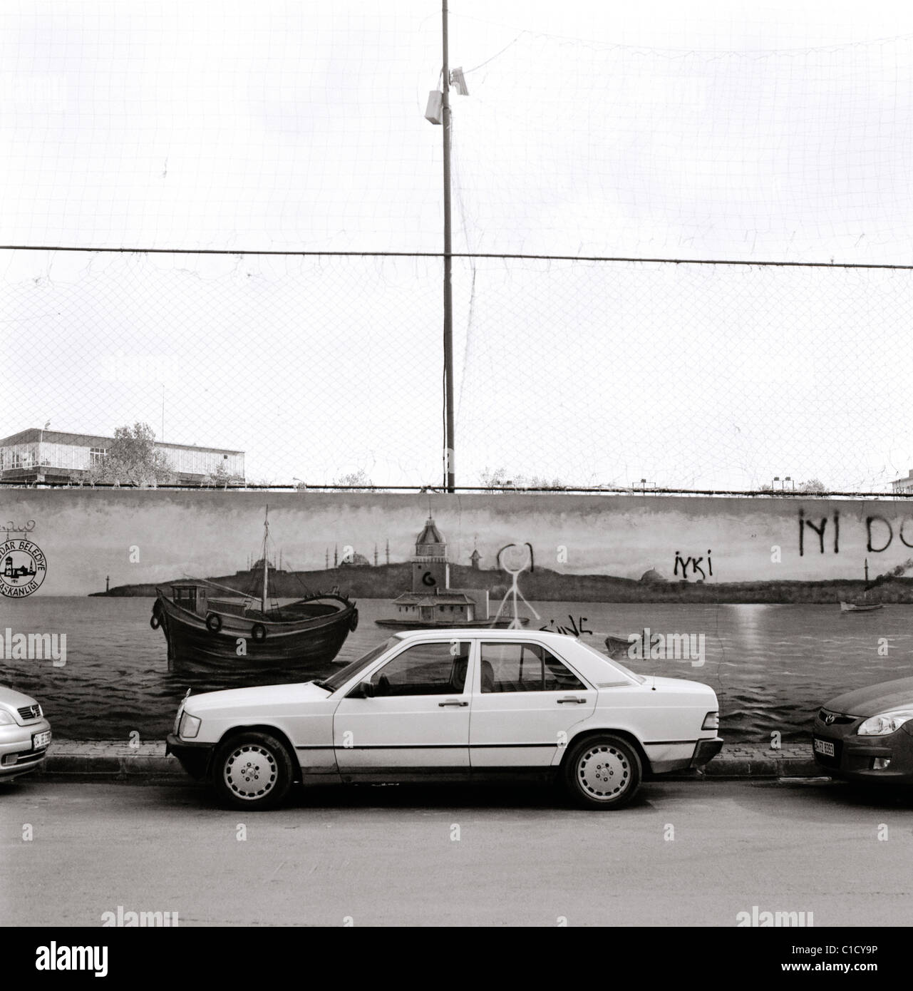Reisen Fotografie - Street Scene Wandbild des Bosporus in städtischen Uskudar in Istanbul in der Türkei im Nahen Osten. Dokumentarfilm Stockfoto