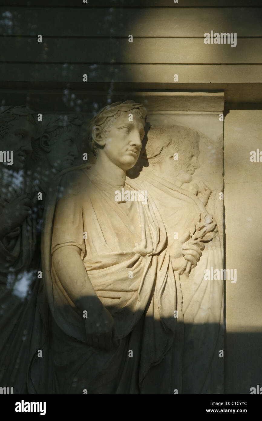 Detail der Ara Pacis Monument in Rom Stockfoto