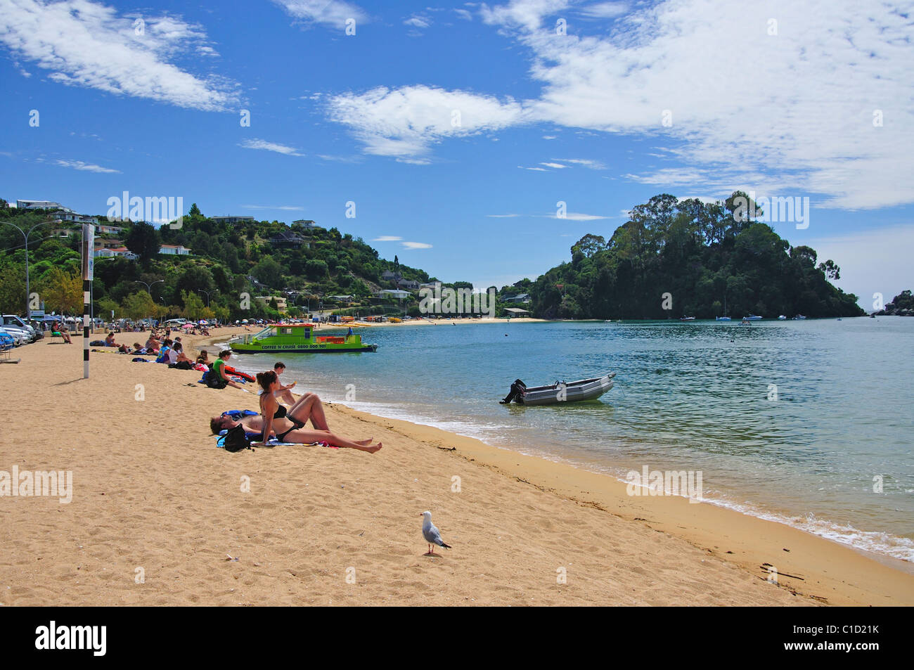 Kaiteriteri Beach, Kaiteriteri, Tasman Bay, Nelson Region, Südinsel, Neuseeland Stockfoto